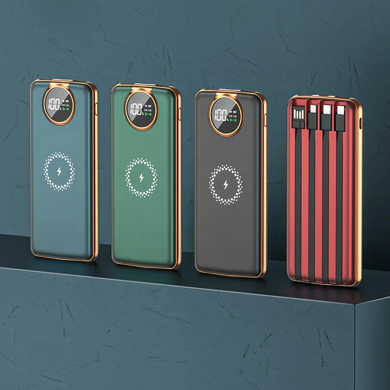 Latest design 20000mah wireless power bank battery charger for all phones