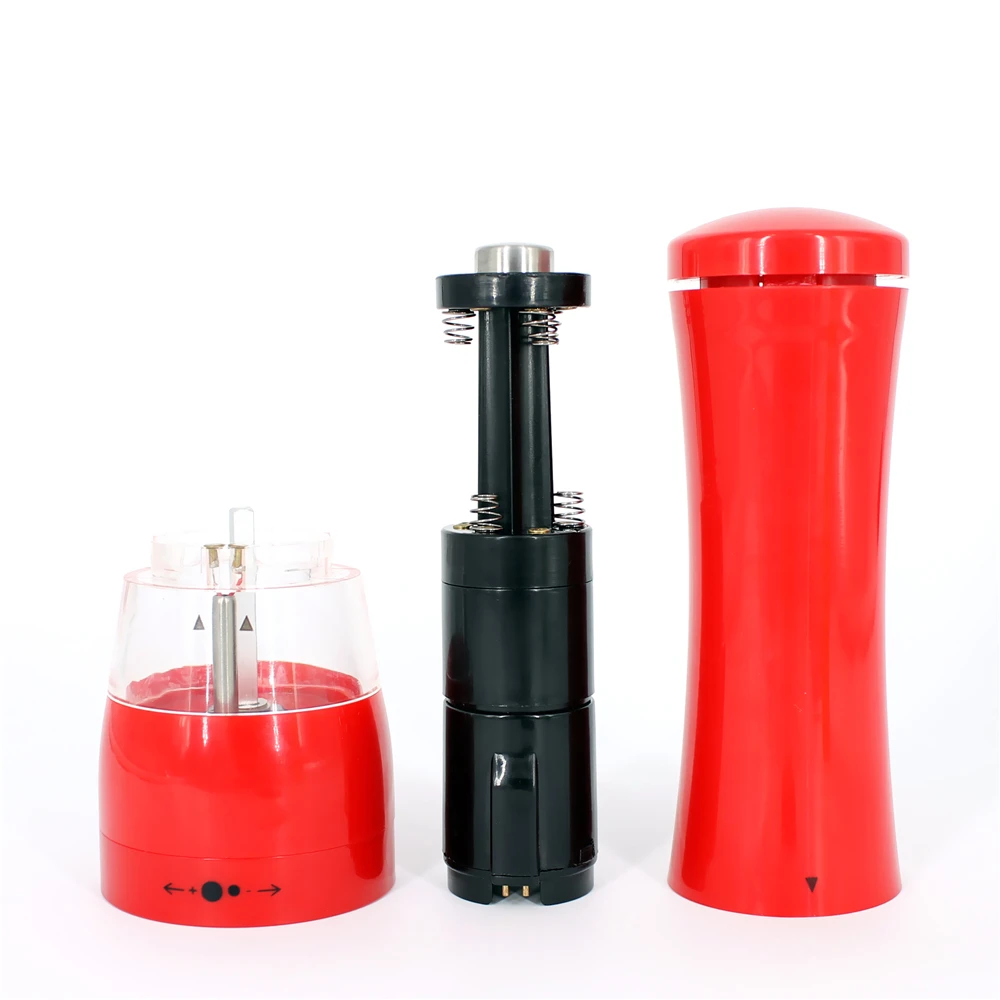 
electric round colorful salt pepper grinder/new plastic pepper mill 