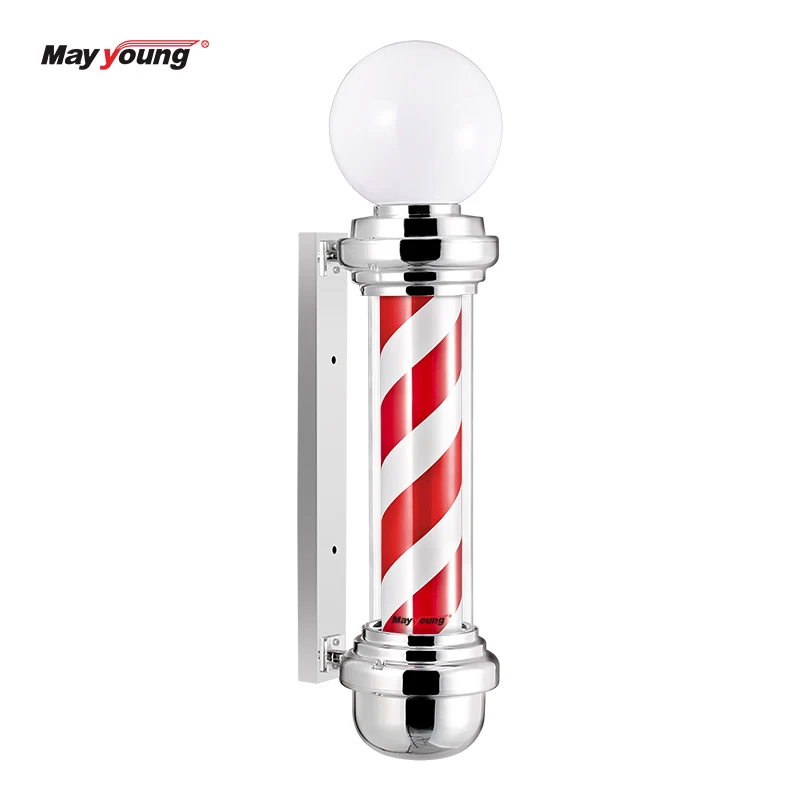 M338 Best seller factory price hair salon sign led rotating barber pole barber light