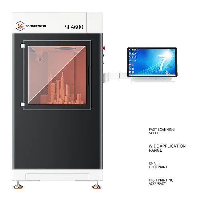 Промышленный 3D-принтер SLA 600 мм с большим объемом сборки и высокой точностью для создания сложных прототипов производства