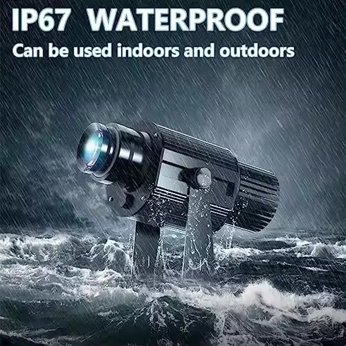 IP67 60 Вт OEM наружный водонепроницаемый Вращающийся рекламный Gobo светодиодный лазерный логотип проектор зажигалка