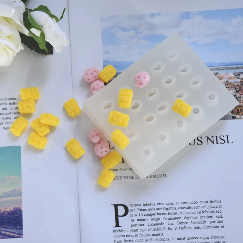 YW149 DIY 3D Puff Granules Solid Yogurt Granules Cake Flipping Sugar Chocolate Aroma Mold silicone chocolate mold