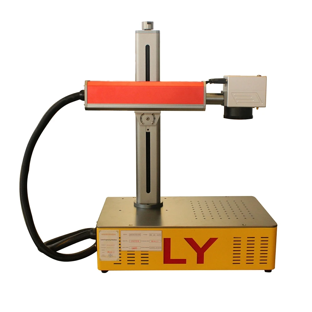 LY Desktop Fiber Laser Marking Machine Brand JPT 200W Built in 4th Axis Drive for Ceramic Plastic PVC Engraving 220V 110V