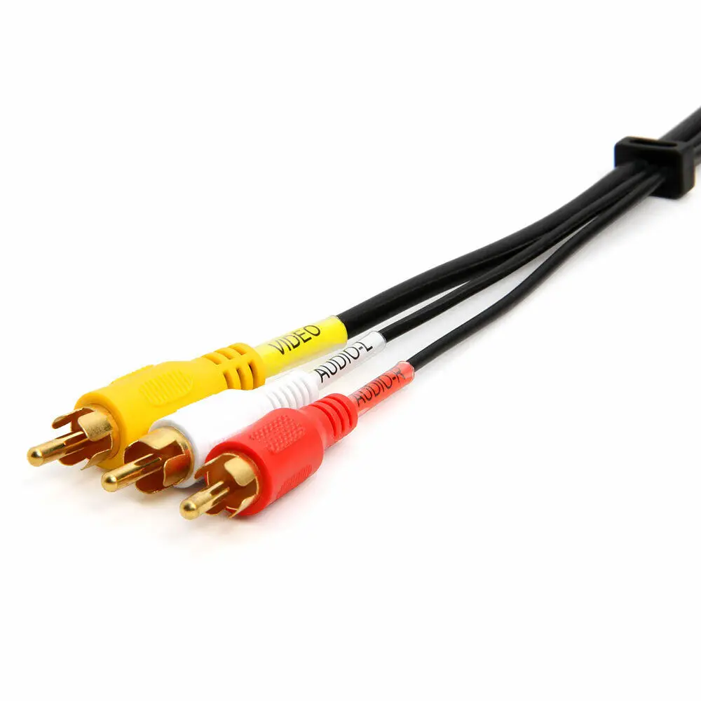 Composite RCA Cable 3 RCA Audio Video A/V RCA Cord Yellow White Red HDTV VCR LOT