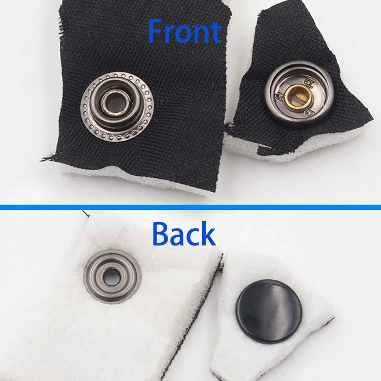 High quality 15mm 12.5mm 10mm metal snap fastener rivet stainless steel brass press snap button