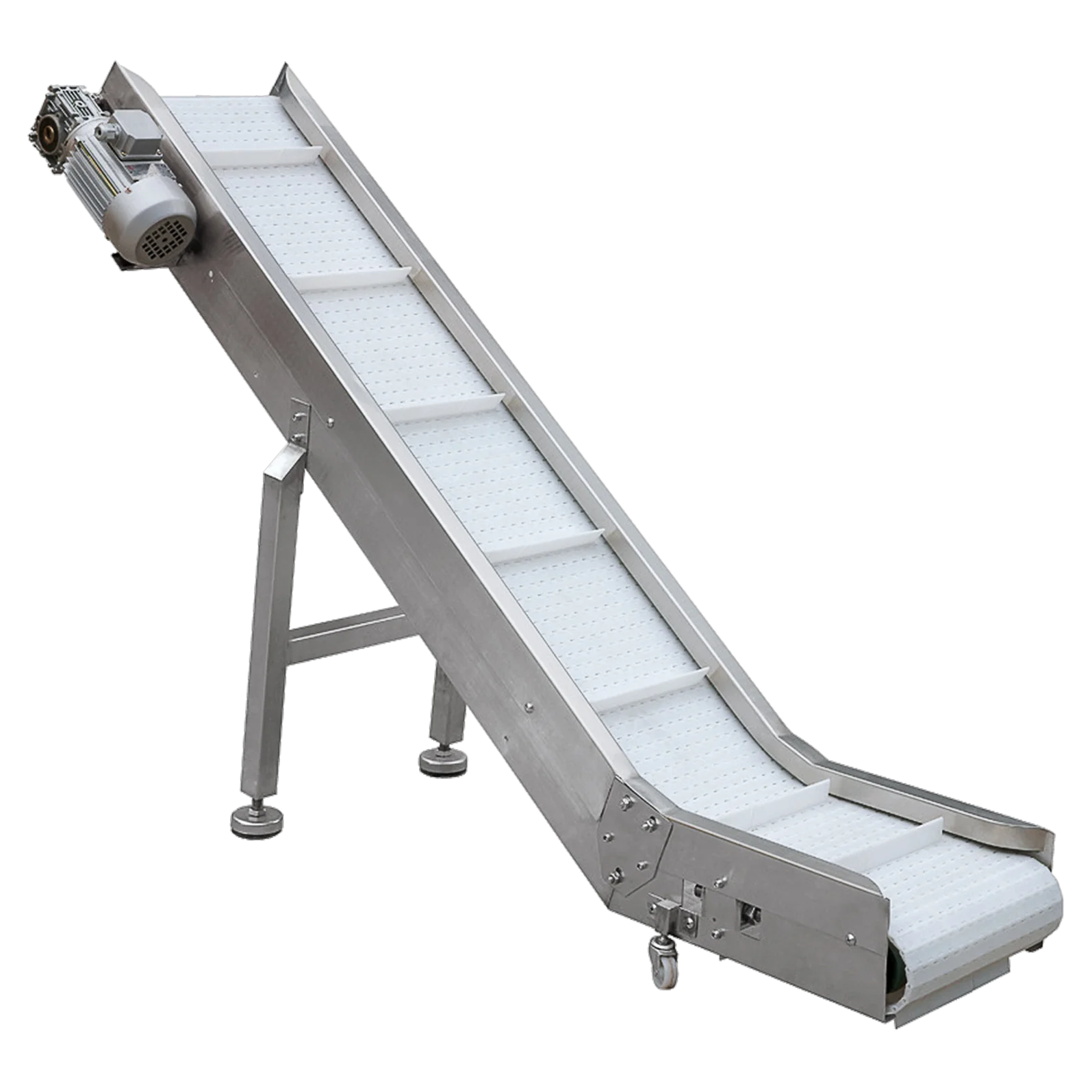 Automatic incline take away chain belt conveyor JY-D