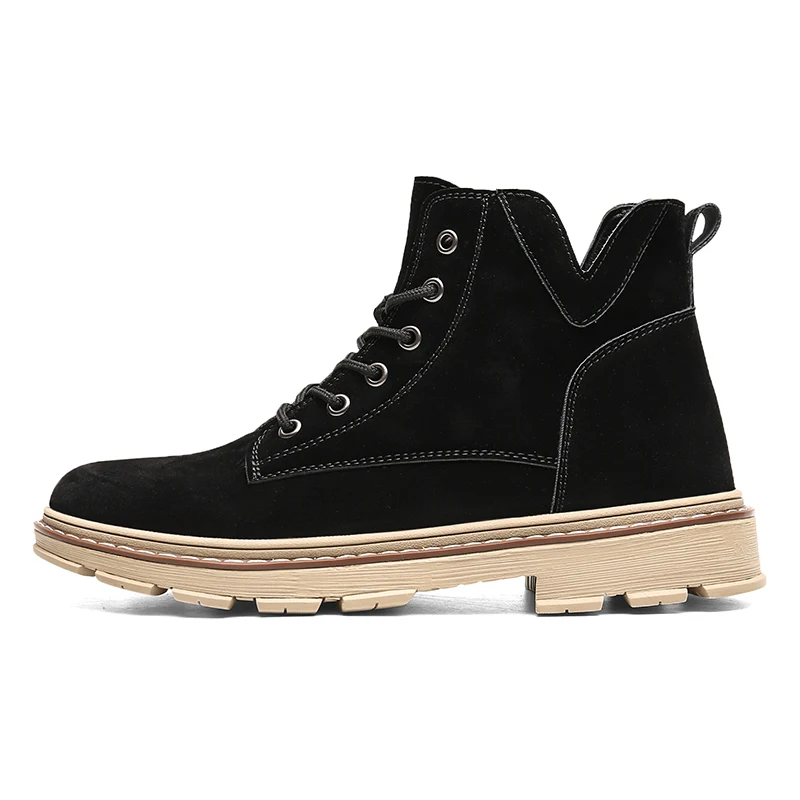 Latest snow warm neoprene winter desert ankle boots for men