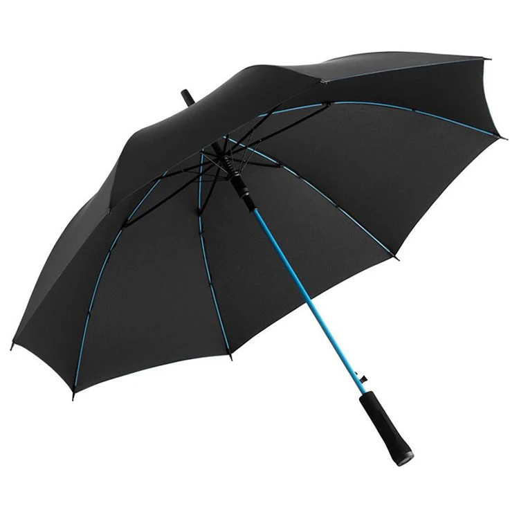 Top Quality New Design Match Color Fiberglass Frame Straight Customized Umbrella