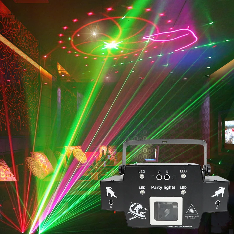 Upgrade aircraft animation beam lights laser strobe led dance stage floor dmx dj party light projector lamps for nightclub bar