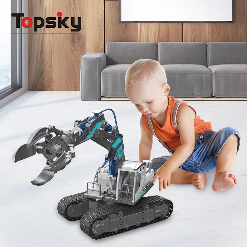 Creative Hydraulic Power Grab Set Hydraulic Construction Machine DIY Assembling Toy Truck Educational Toys for Kids