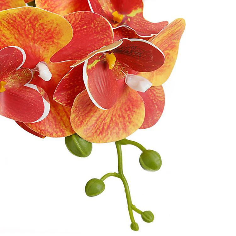 Manufacturer Direct Potted Orchid Silk Flowers Home Wedding Artificial Real Touch Latex Orchid Weed Plant Bonsai For Indoor