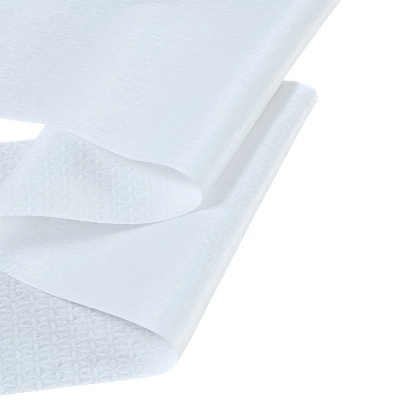 China Professional Embossed Snow Pattern 60-100Gsm Spunlace Nonwoven Fabric In Stock