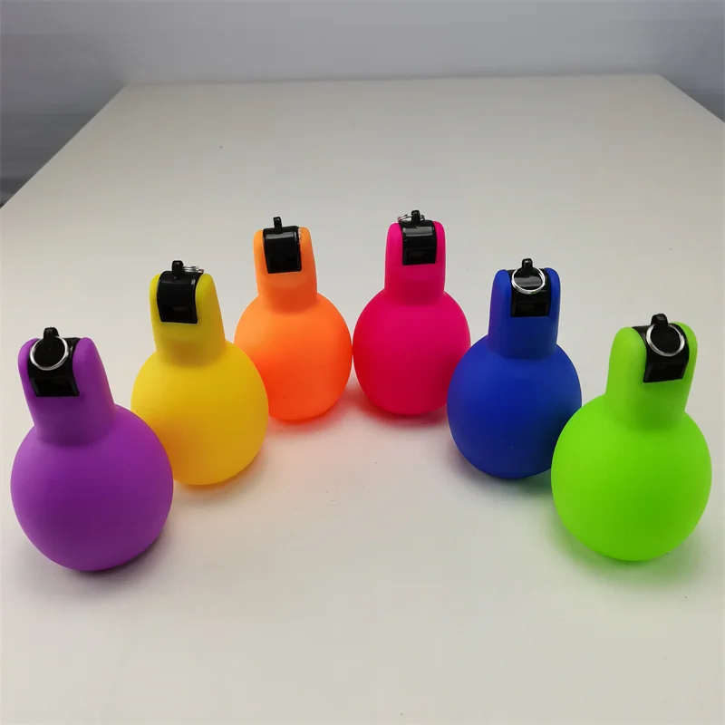 KYWH042 Wholesale Plastic PVC Whistle Squeeze Whistle Children Toy Survival Whistle