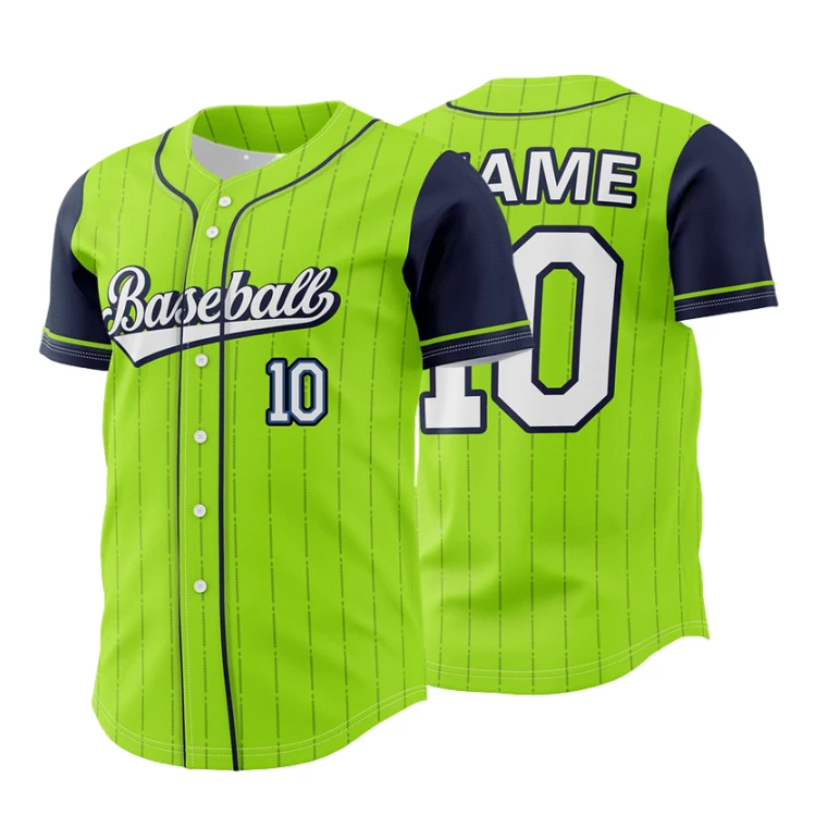 New design custom logo sublimation tackle twill embroidery 100% polyester blank quick dry men baseball jersey
