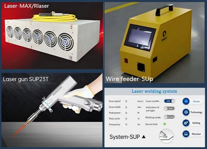 Hualong Factory Price 2000W MAX Laser 4 in 1 welder portable Air Cooling handheld laser welding machine for metal