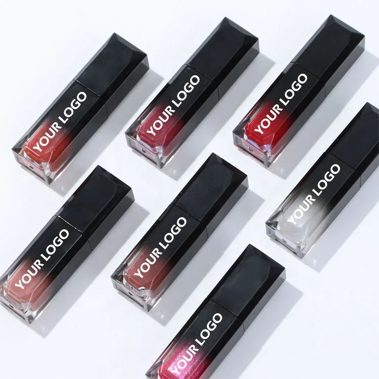 Custom Logo Diamond Gradient Color Design Lip Gloss Waterproof Long-lasting Natural Matte Liquid Lipstick