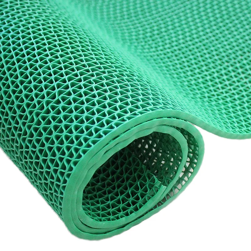 Waterproof PVC Square Bath Carpet 6mm Anti-Slip Hollow S Floor Mat For Swimming Pool Mat