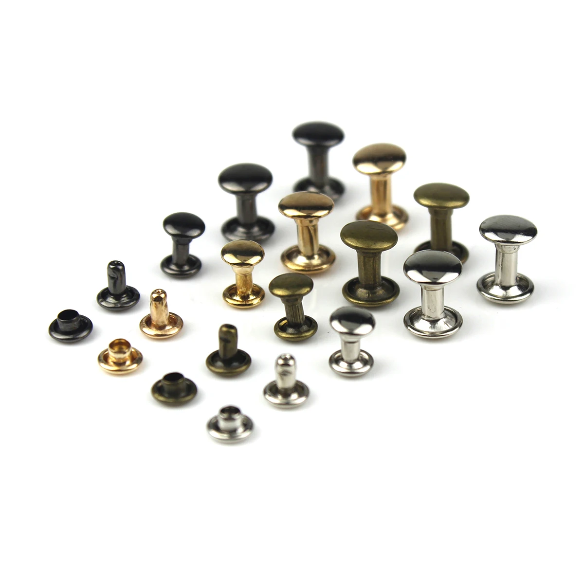 6/8/10/12mm Decorative Rivets for Leather Goods Jeans Rivets Stud Round Rivets for Clothing Shoes Collar Decor