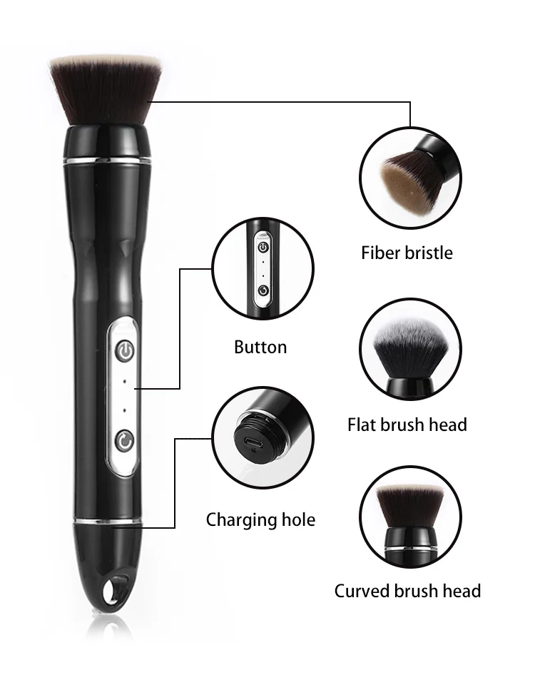 free rotate 360 degree USB recharge automatic Electric Cosmetic Brush Makeup Brush at home