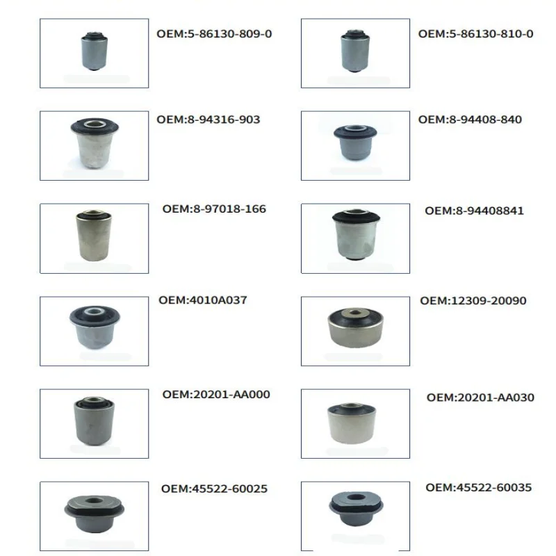 Polyurethane front suspension bushings for toyota hiace