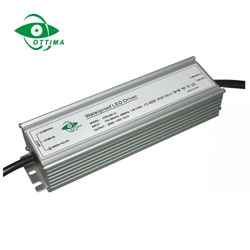 LED переключения питания высокой PF водонепроницаемый 3200mA постоянного тока LED driver 200 Вт