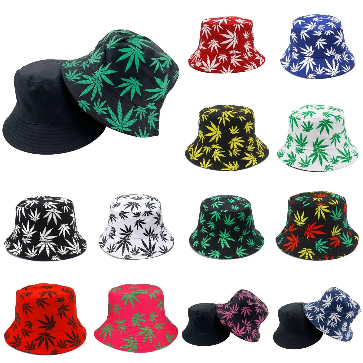 Панама хлопковая унисекс модная пляжная двухсторонняя шапка от солнца в стиле Торонто с принтом кленового листа для путешествий рыбалки