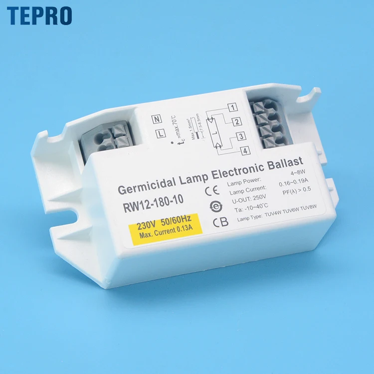 RW12-180-10 uv lamp Electronic ballast Preheat Start 240v uvc t5 lamp Electronic ballast for high output Air Germicidal uv lamp