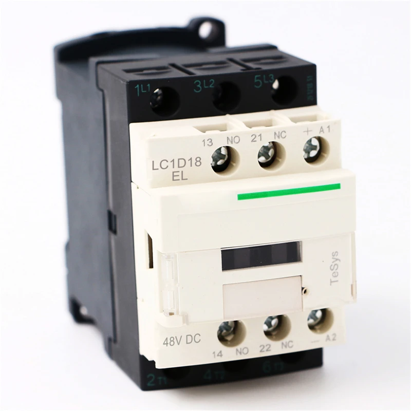 LC1D18EL DC Электрический магнитный контактор 3P 3NO LC1-D18EL 18A 48В катушка