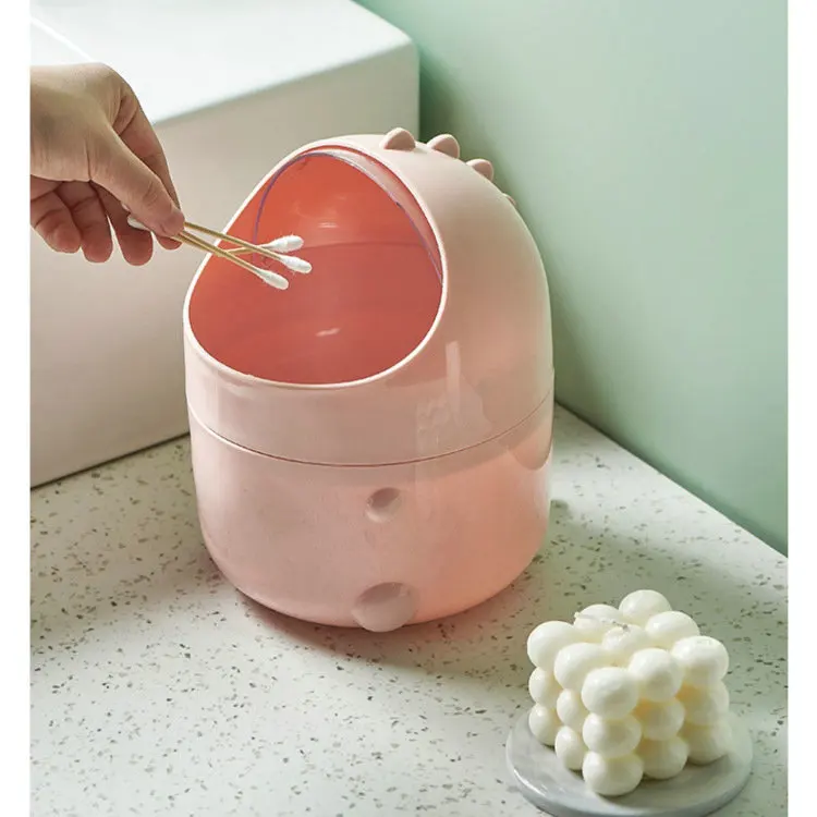 Large Mouth Detachable Design Nonslip Bottom Durable Plastic Mini Trash Can Baby Dinosaur Style Cute Mini Desktop Trash