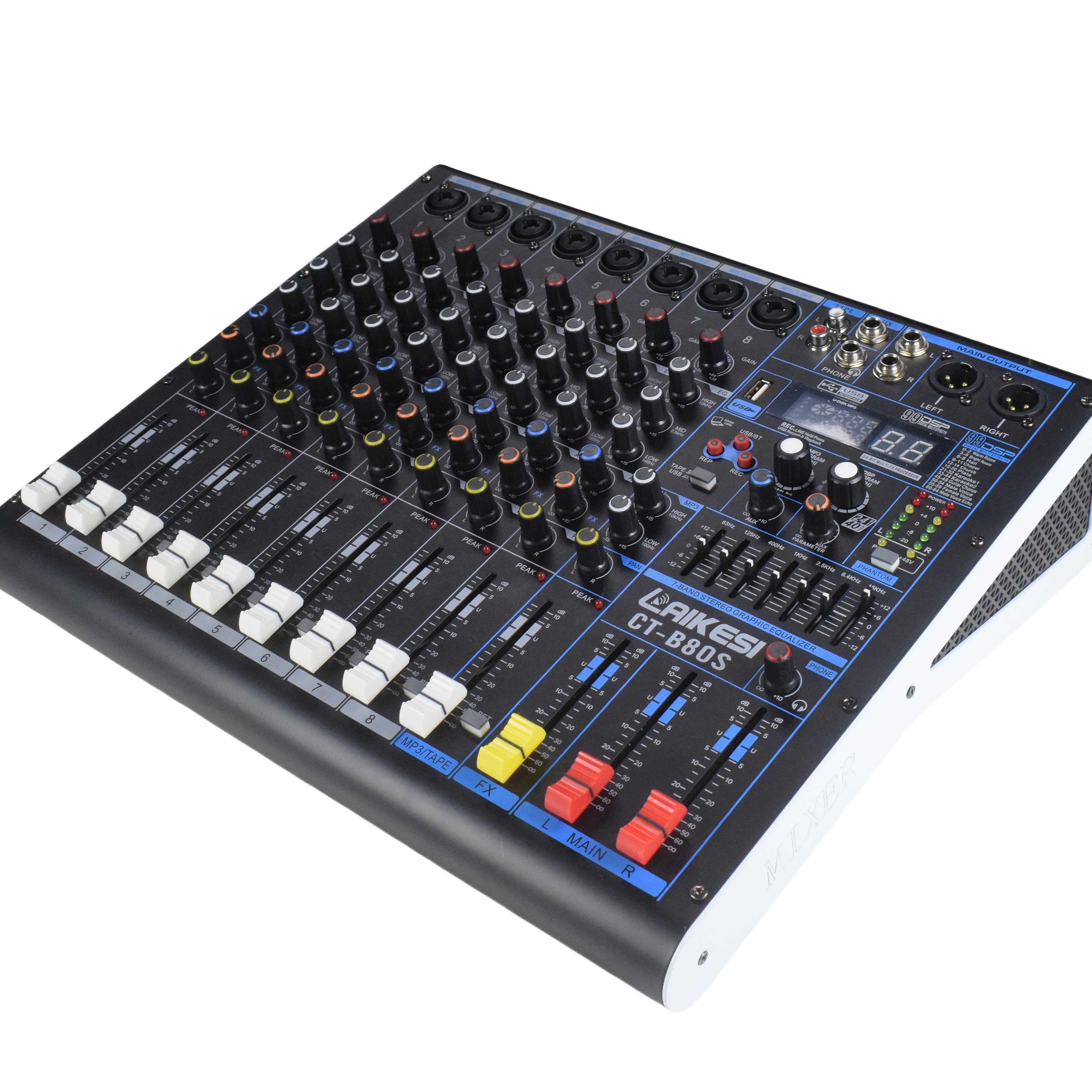 CTB-8 8-канальный аудио микшер LAIKESI с usb 99 DSP цифровые эффекты