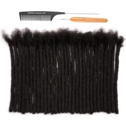 dread locks 100% handmade afro kinky curly natural micro braiding locs , virgin human hair crochet Dreadlocks extension