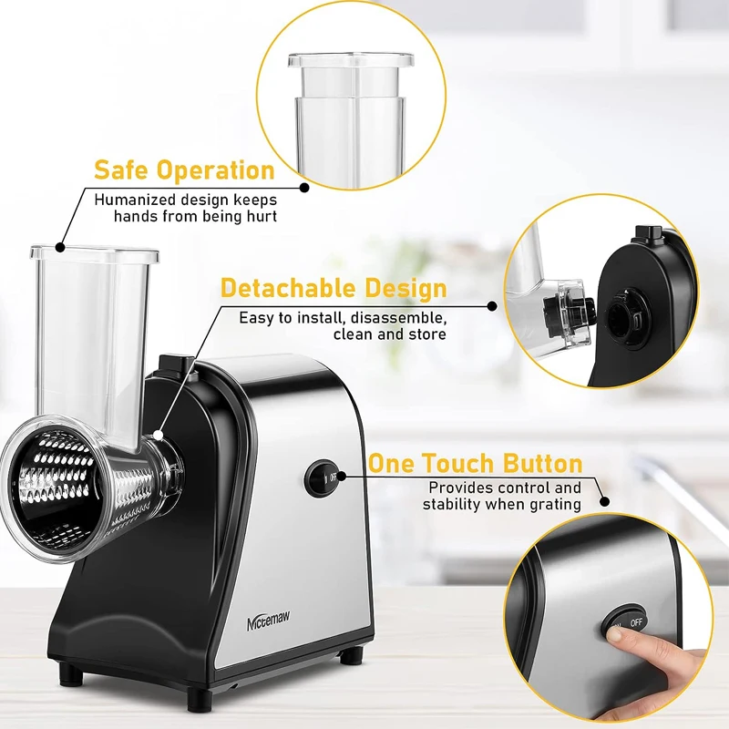 5 In 1 Kitchen 250w DC Low Noise Electric Vegetable Electric Slicer Shredder Salad Maker