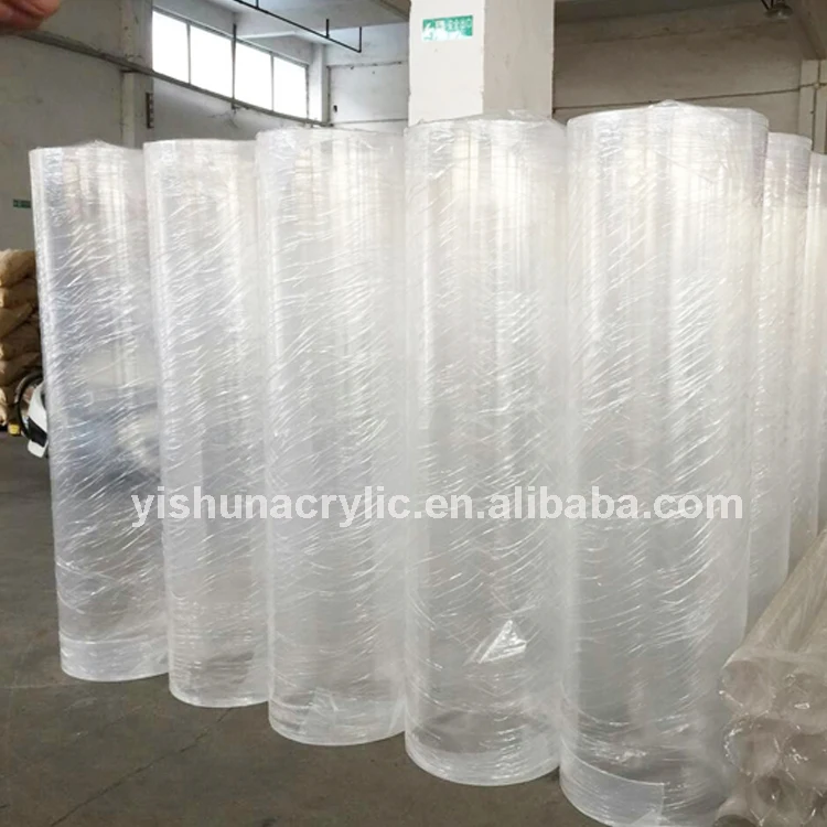 High transparency diameter 500mm clear pmma round pipe  plastic acrylic cylinder tube