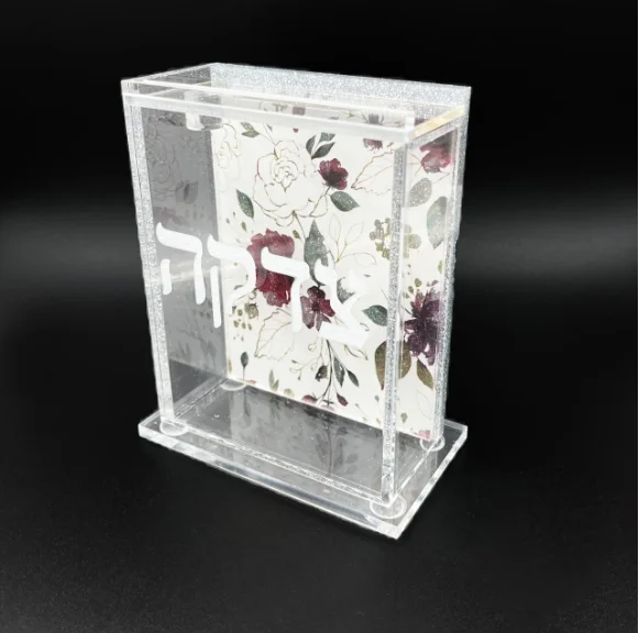 Factory customized Acrylic Octagonal Lucite Donation Boxes Charity With Lip Tzedaka Charity Box Acrylic money box