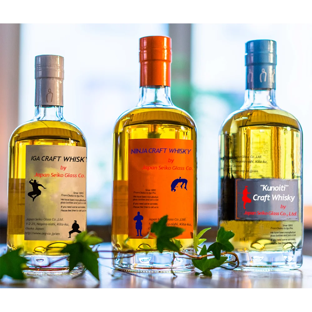 
Japanese high transparent luxury 750ml glass bottle vodka for gin 