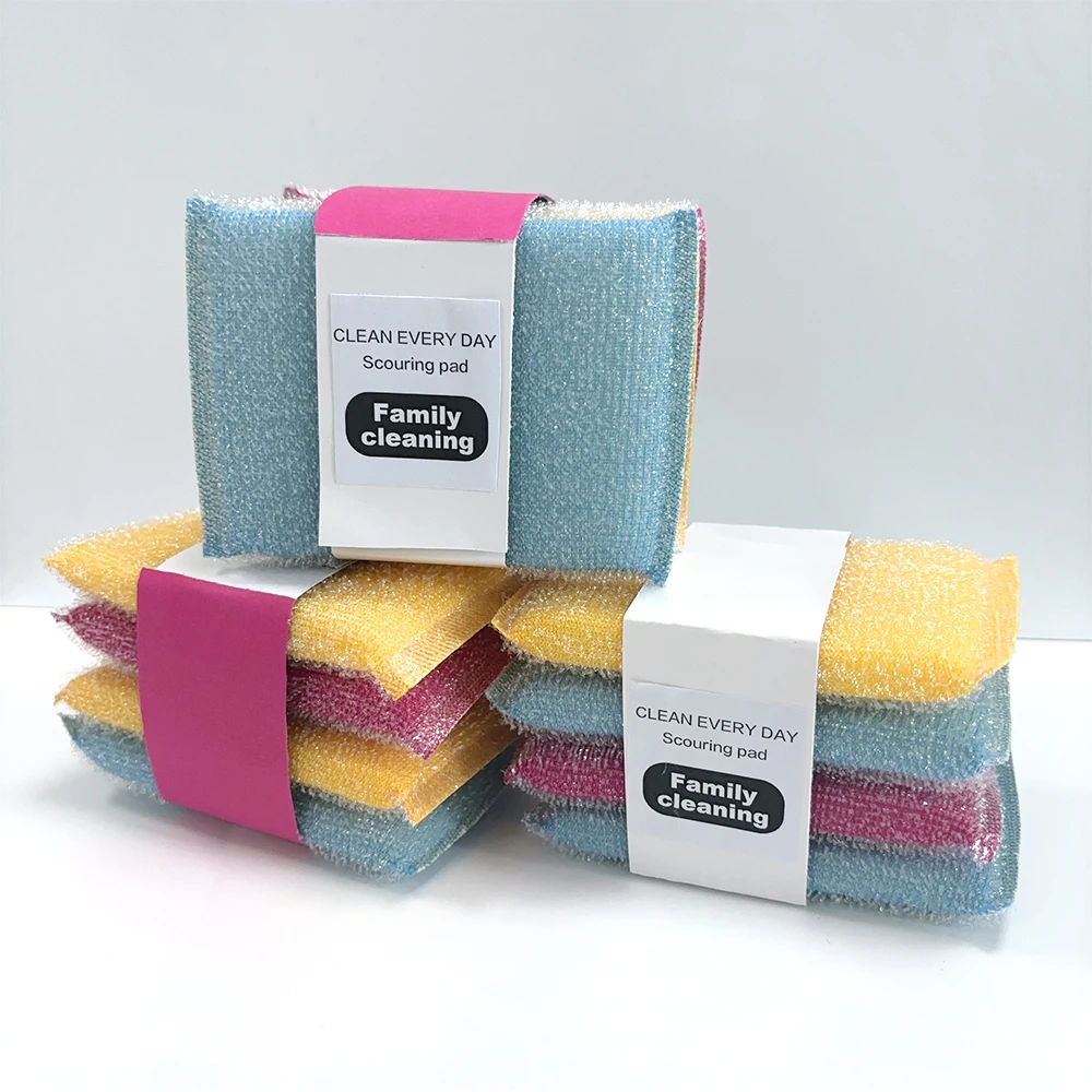 Stainless Steel Wire Scouring Pad Cleaning Sponge Household Cleaning Magic Sponge Pad