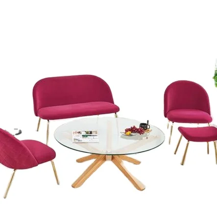 Modern simple three seats  tufted sofa sets for living room