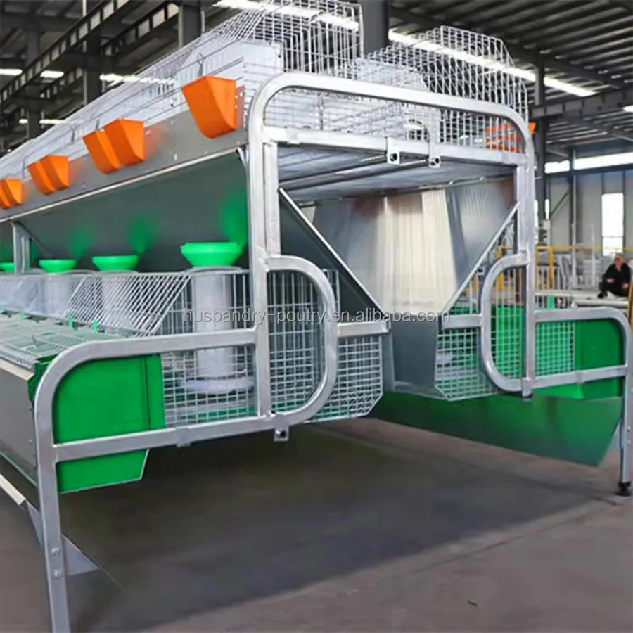 Rabbit Cage of 2 layers with rabbit slat floor feeder