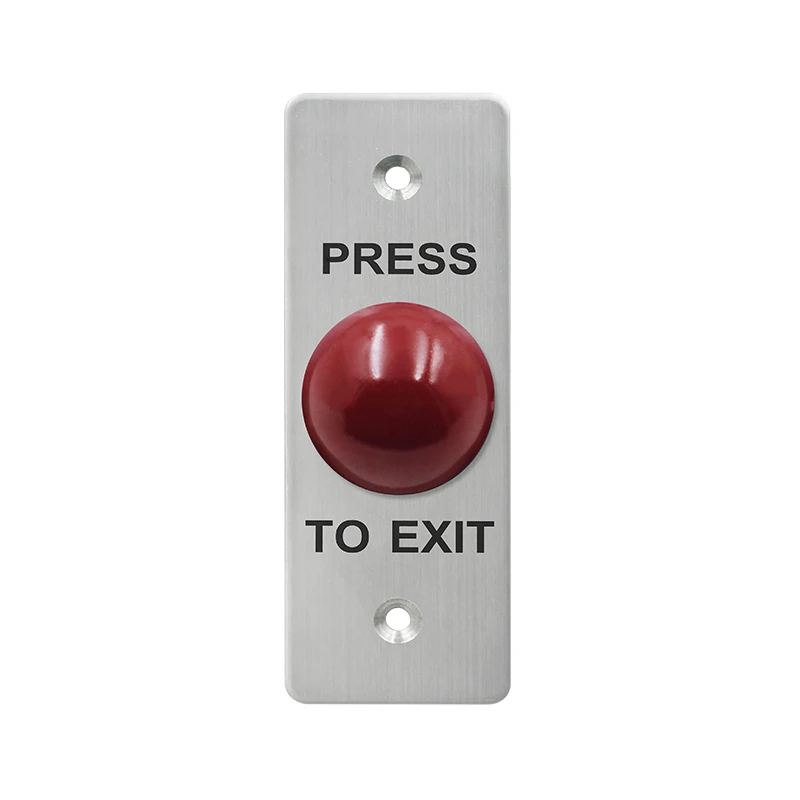 Durable 304 Stainless Steel Exit Button Flat Mushroom Switch Push Button For Access Control IP65 waterproof ANSI size market