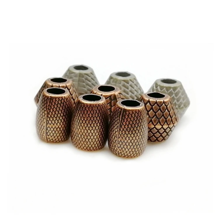 Пользовательские светлые золотые шнурки, металлические конусные пробки для шнура, аксессуары для одежды