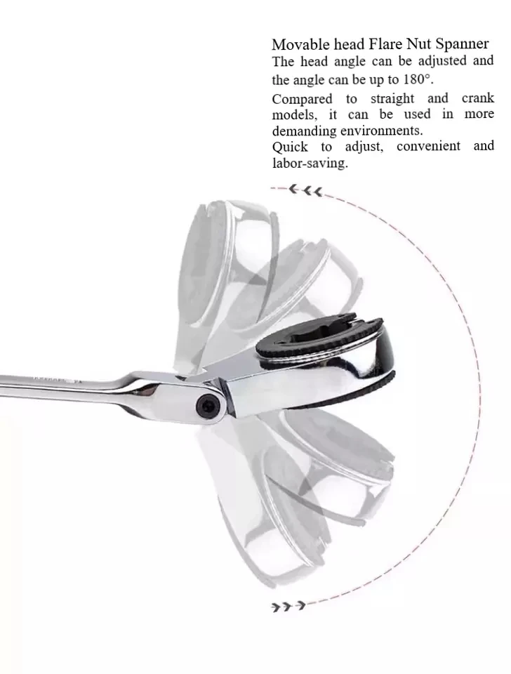 Customized OEM Mini Multi Sizes Chrome Vanadium Steel Combination Ratchet Spanner Wrenches Set