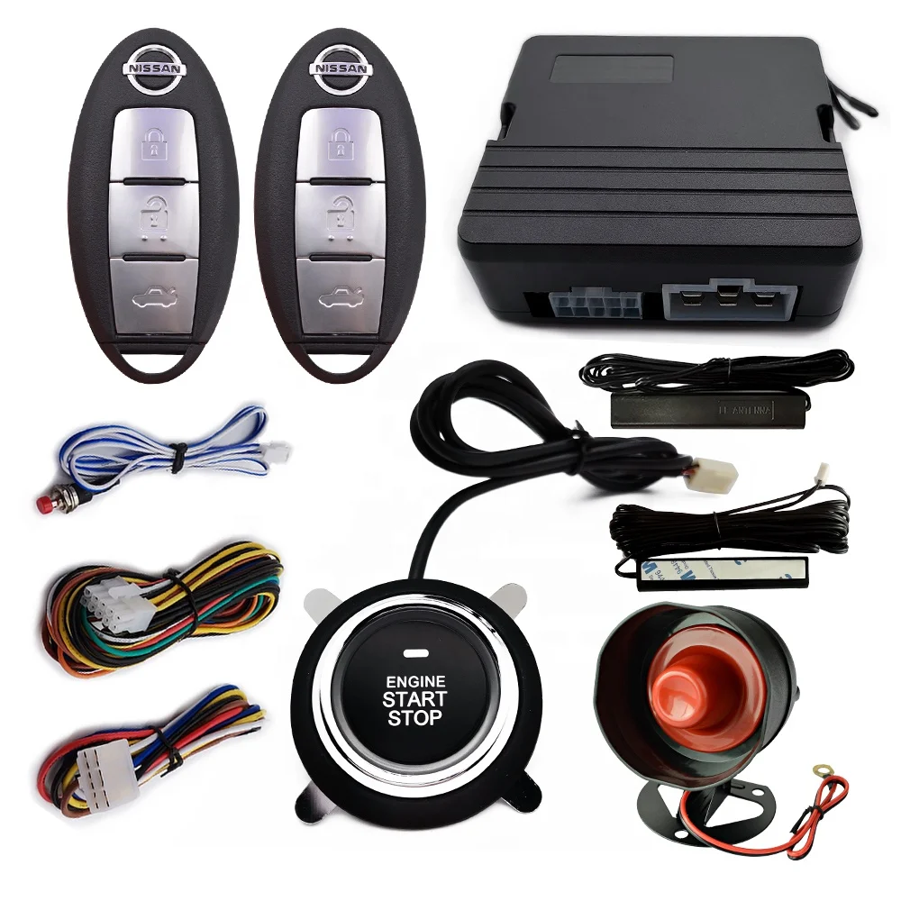 Dropshipping One Button Start System PKE Keyless entry  remote control start stop the ignition car alarms with LED flashing