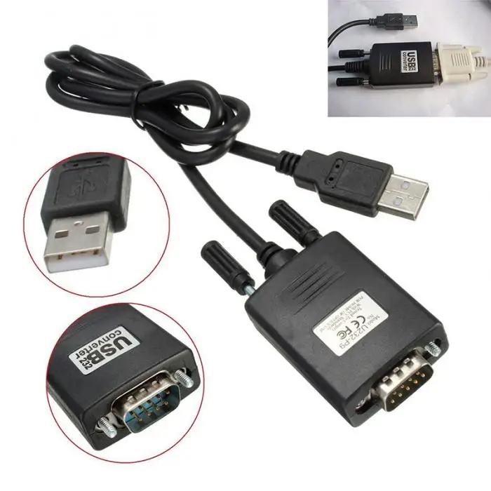 Y-105 USB RS232 To DB 9-Pin Male Cable Adapter Converter Supports Win7-Win10 System Supports Various Serial Devices