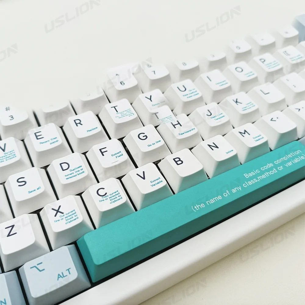 USLION 128 Keys PBT XDA Mechanical Keyboard Keycaps Set Anime Sublimation Artisan Cute Gradient Gaming Custom Keyboard Keycaps