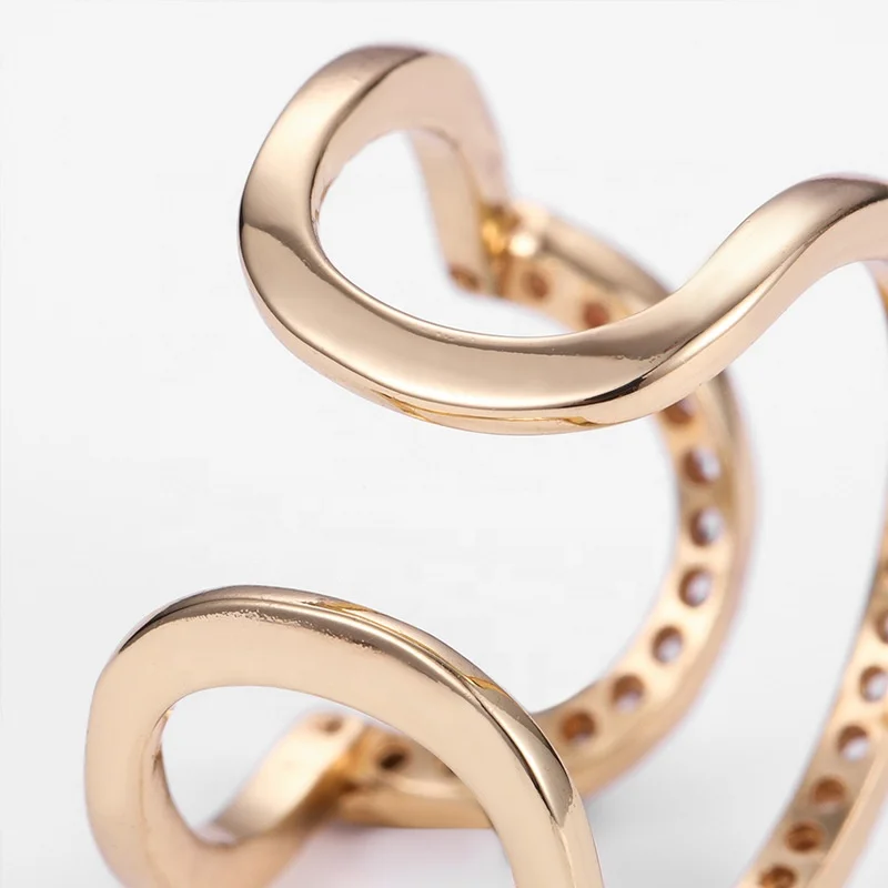 Gaby new design Fingertip ring fake manicure rings gold plated finger ring for women wholesale body jewelry