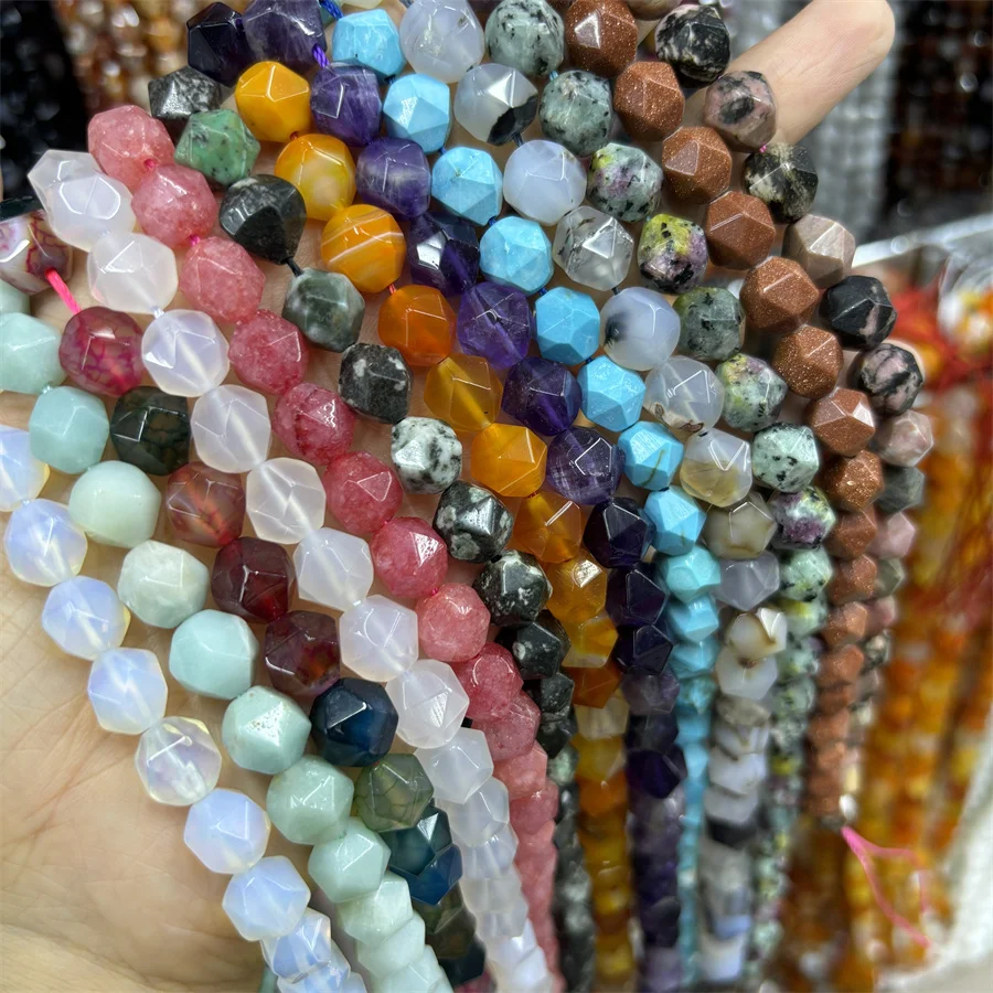 Wholesale 6mm/8mm/10mm Round Faceted Natural Stone Beads tiger Eye Loose Gemstone for