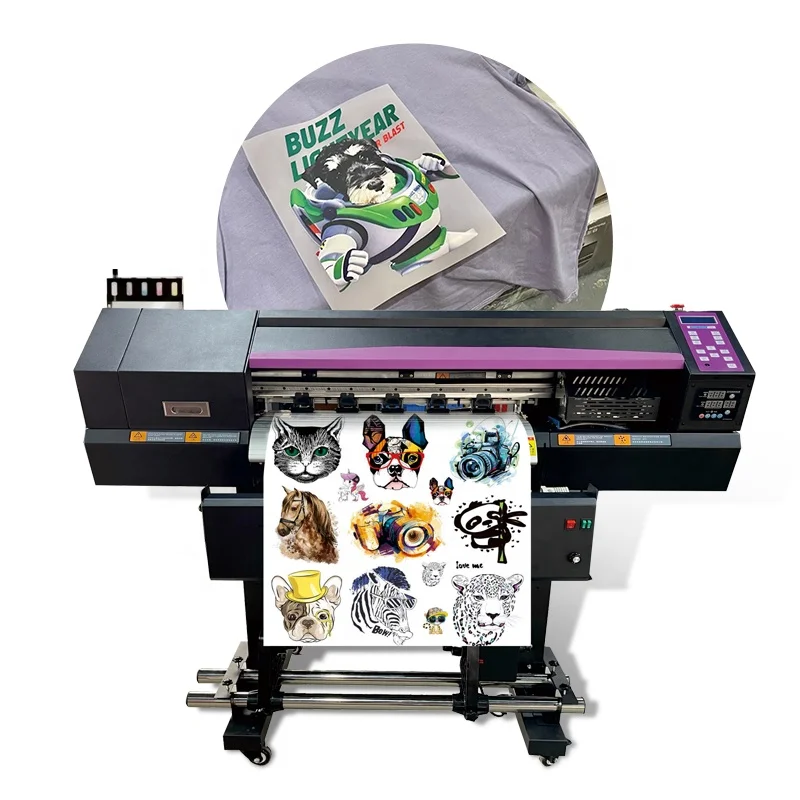 High Speed 600mm DTF Printer Big Size 60cm for T-shirts Aprons DTF Printer A1 Printing Machine