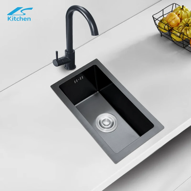SK MC 2444BLA Small mini hand-made stainless steel sink under the stage