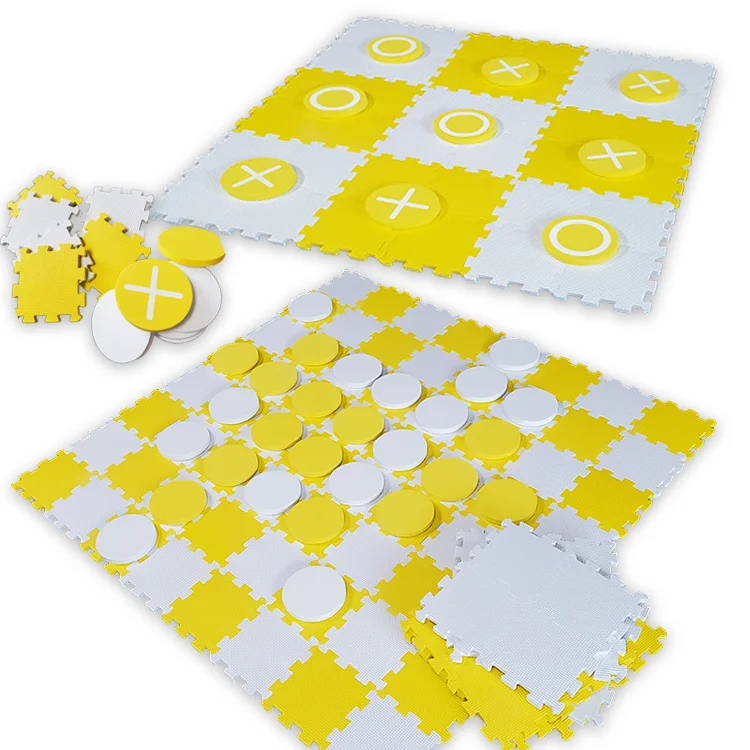 Factory Wholesale EVA Foam Mat Checkerboard Tic Tac Toe Game Custom Color