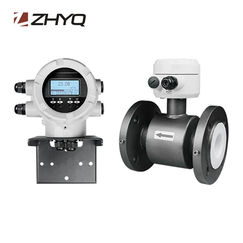 ZHYQ stability flange connection PTFE lined sanitary electromagnetic flowmeter